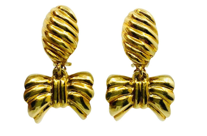 Van Cleef & Arpels Bow Interchangeable Earrings 18k Gold