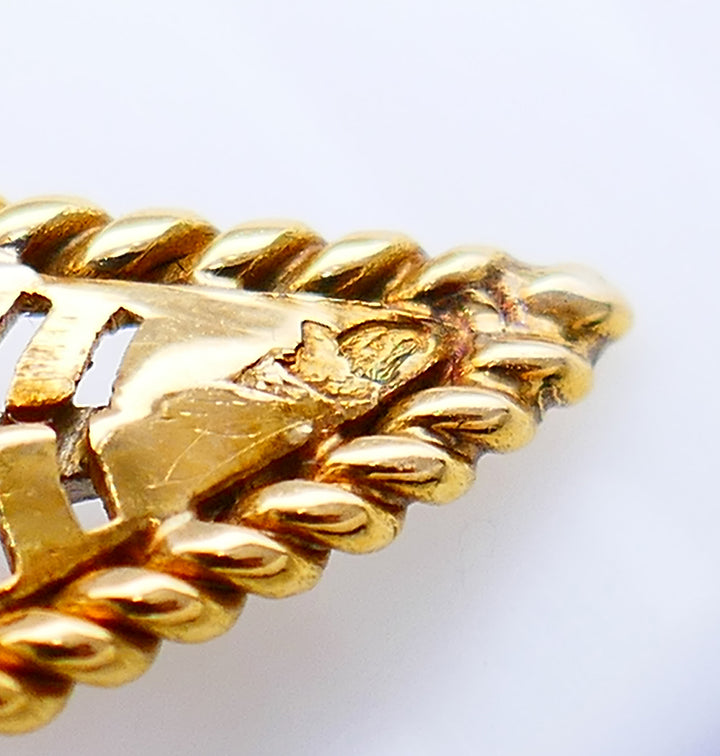 Vintage Boucheron Brooch 18k Gold Diamond French Jewelry