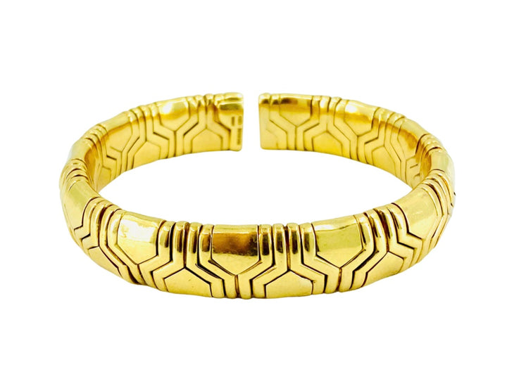 Vintage Bulgari 18k Gold Bangle Bracelet