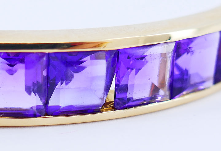 Vintage Bulgari Bracelet 18k Gold Amethyst Estate Jewelry
