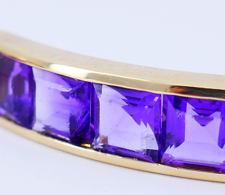 Vintage Bulgari Bracelet 18k Gold Amethyst Estate Jewelry