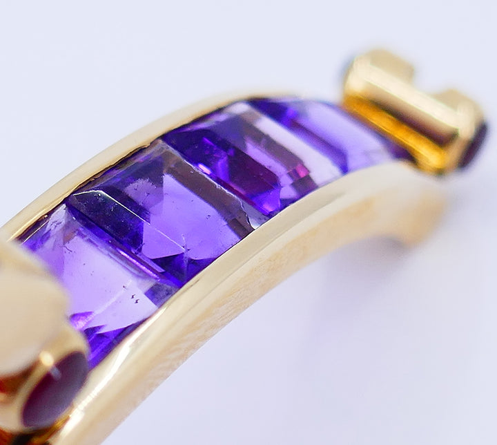 Vintage Bulgari Bracelet 18k Gold Amethyst Estate Jewelry