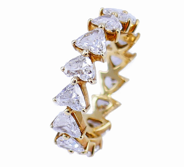 Vintage Bulgari Eternity Band 18k Gold Diamond Ring Estate