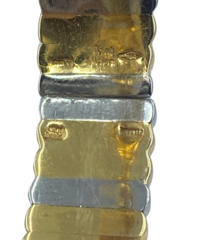 Vintage Bulgari Parentesi Bracelet Stainless Steel Gold