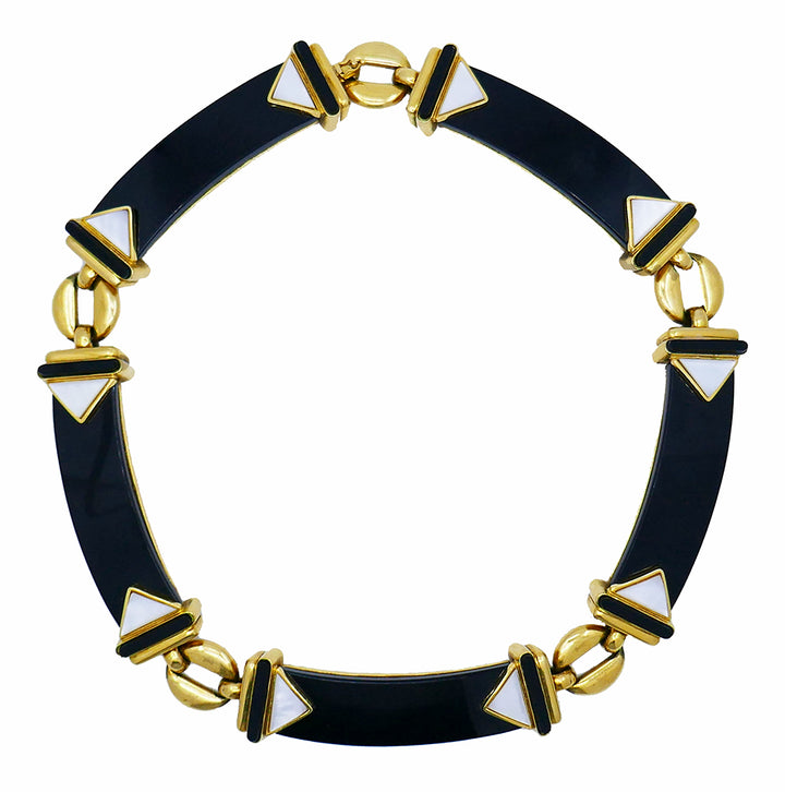 Vintage Cartier Necklace 18k Gold Onyx Estate Jewelry