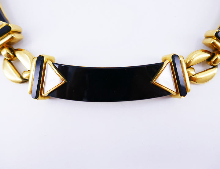 Vintage Cartier Necklace 18k Gold Onyx Estate Jewelry