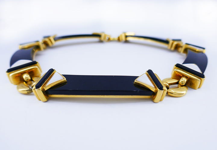 Vintage Cartier Necklace 18k Gold Onyx Estate Jewelry