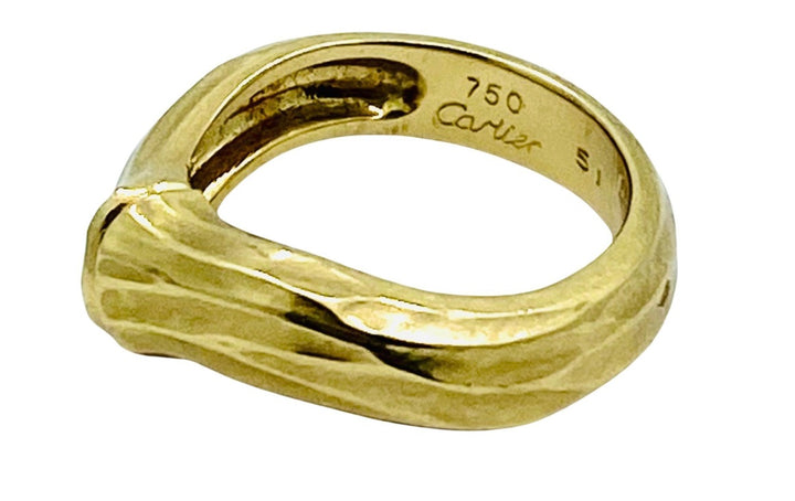 Vintage Cartier Bamboo Ring 18k Gold