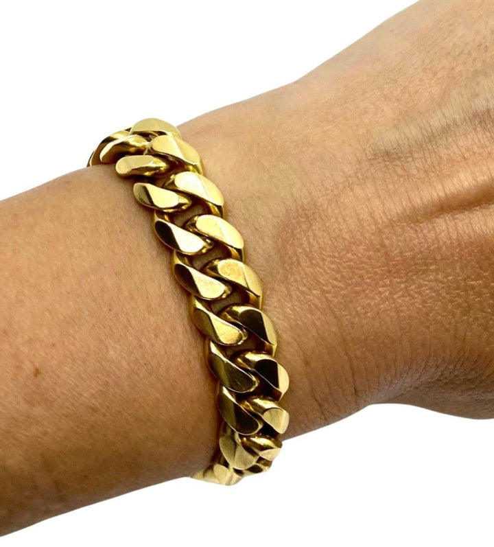 Vintage Cartier Curb Link Chain Gold Bracelet