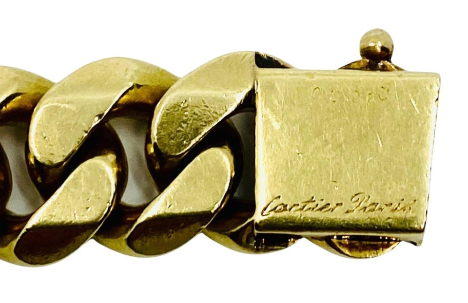 Vintage Cartier Curb Link Chain Gold Bracelet