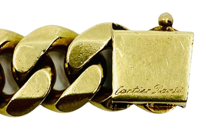 Vintage Cartier Curb Link Chain Gold Bracelet