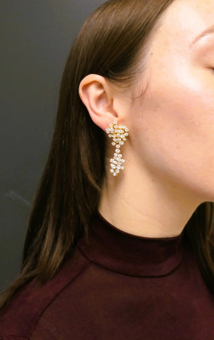 Vintage Chaumet Diamond Day to Night Earrings 18k Gold