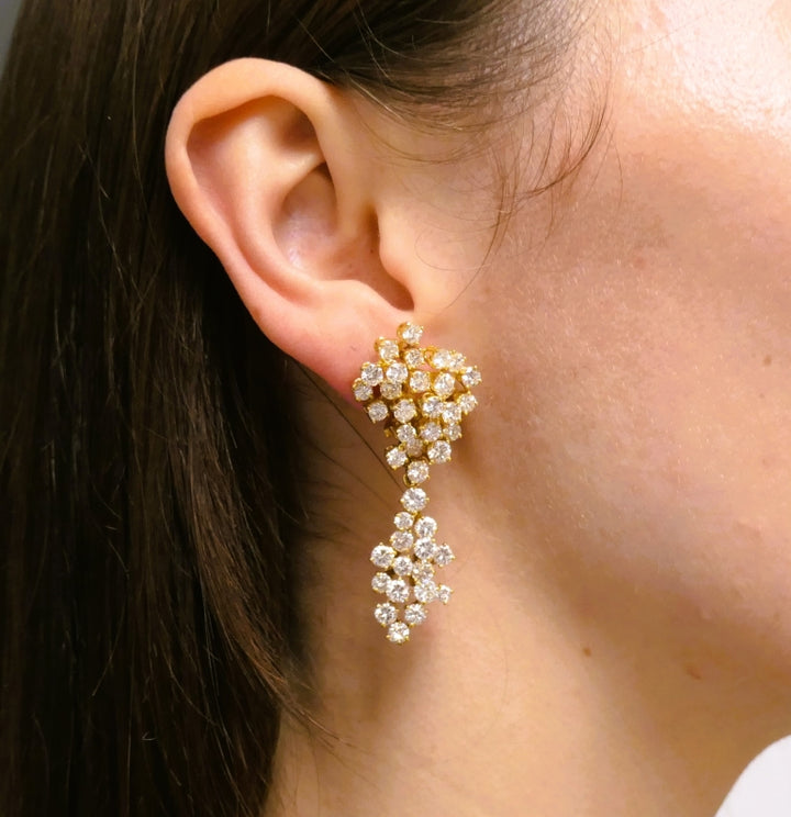 Vintage Chaumet Diamond Day to Night Earrings 18k Gold