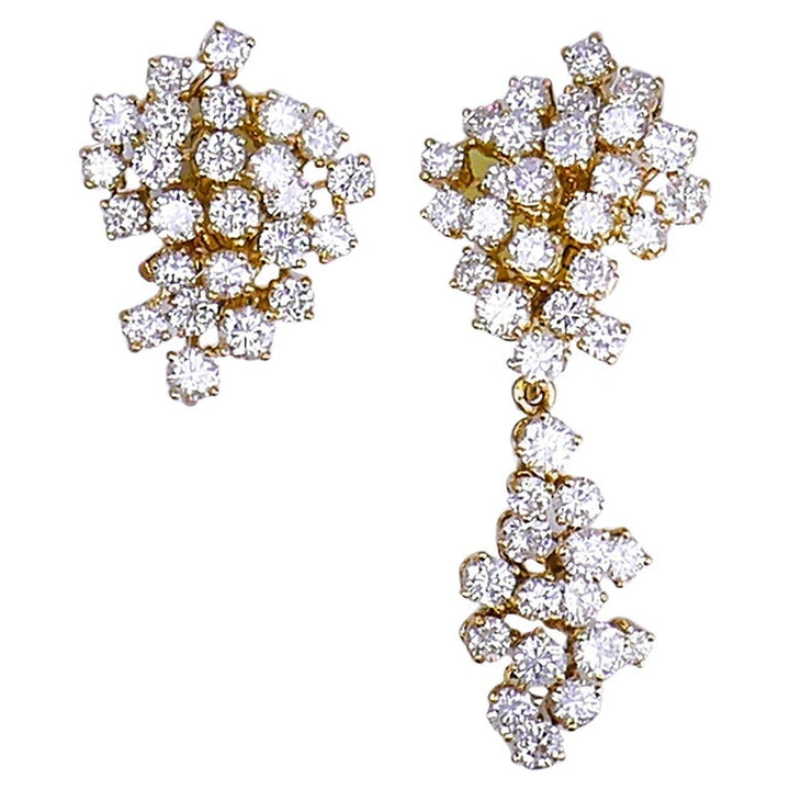 Vintage Chaumet Diamond Day to Night Earrings 18k Gold