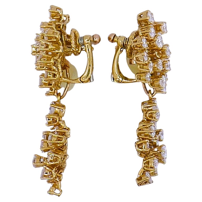 Vintage Chaumet Diamond Day to Night Earrings 18k Gold