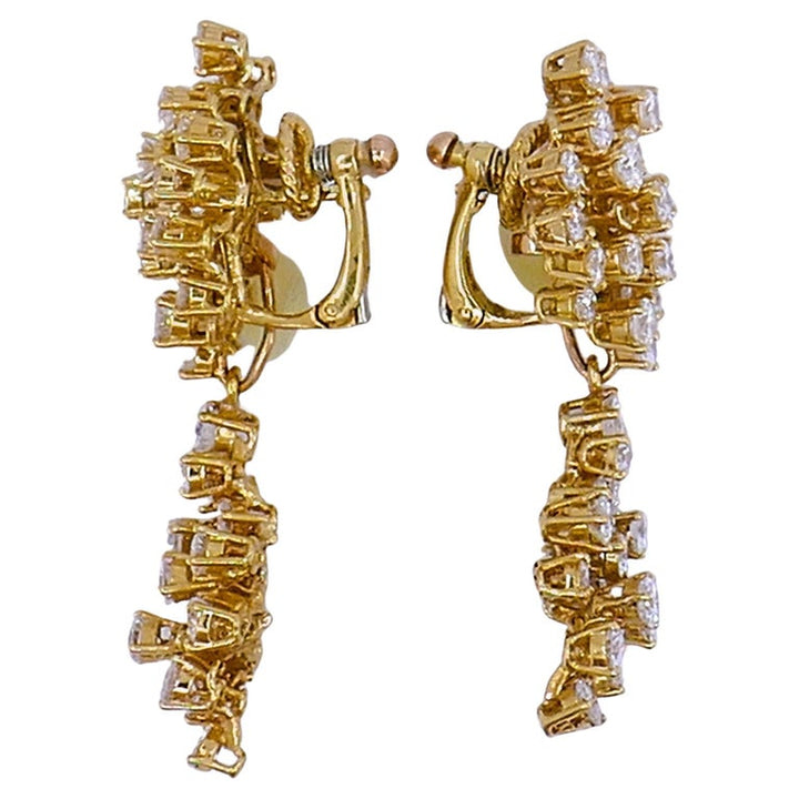 Vintage Chaumet Diamond Day to Night Earrings 18k Gold