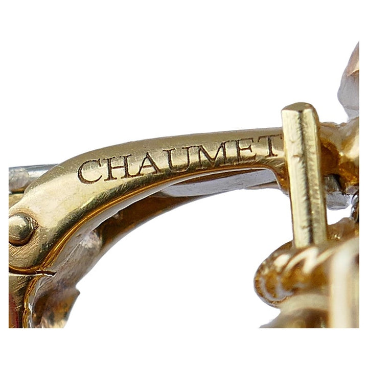 Vintage Chaumet Diamond Day to Night Earrings 18k Gold