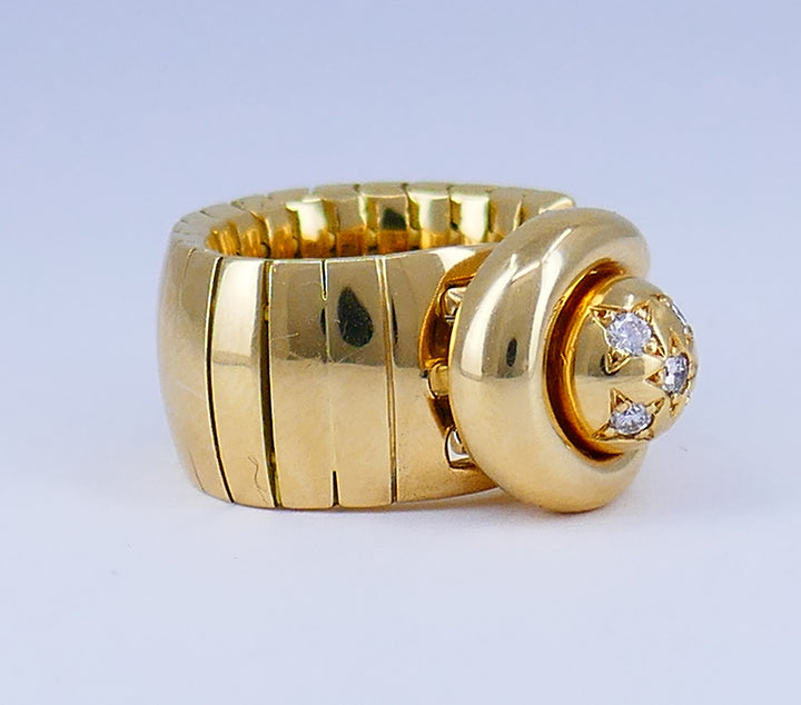 Vintage Chaumet Ring 18k Gold Diamond Estate Jewelry