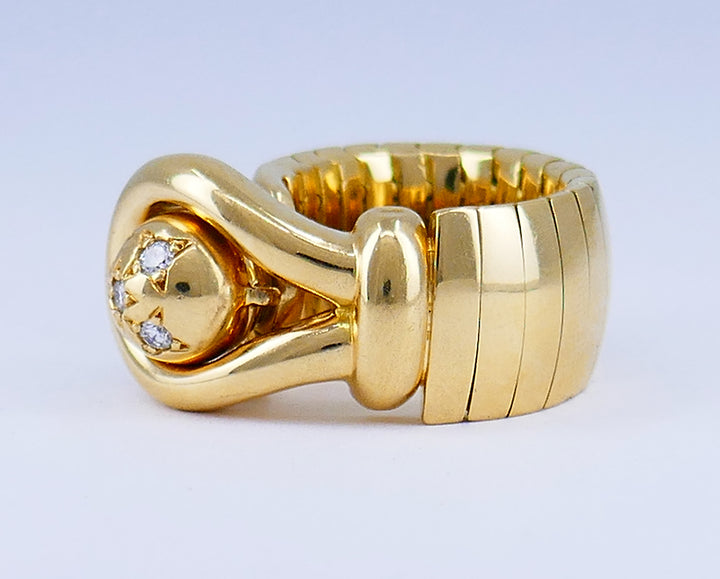 Vintage Chaumet Ring 18k Gold Diamond Estate Jewelry