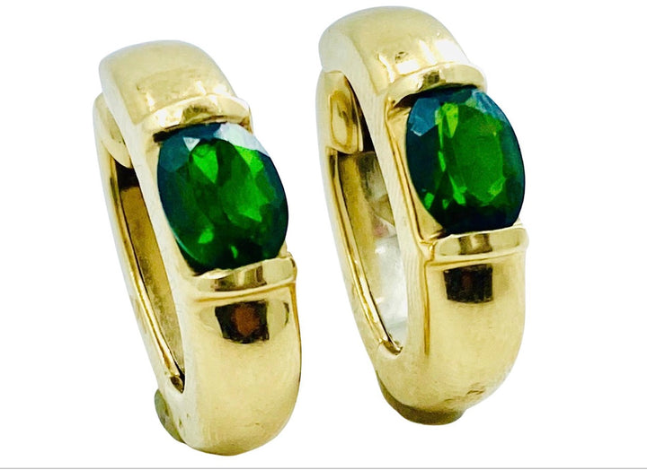 Vintage Chaumet Tourmaline Gold Earrings