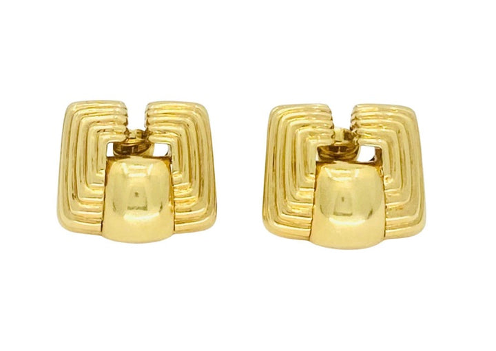 Vintage David Webb 18k Gold Earrings