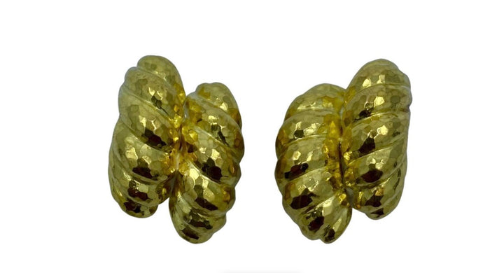 Vintage David Webb Gold Croissant Earrings