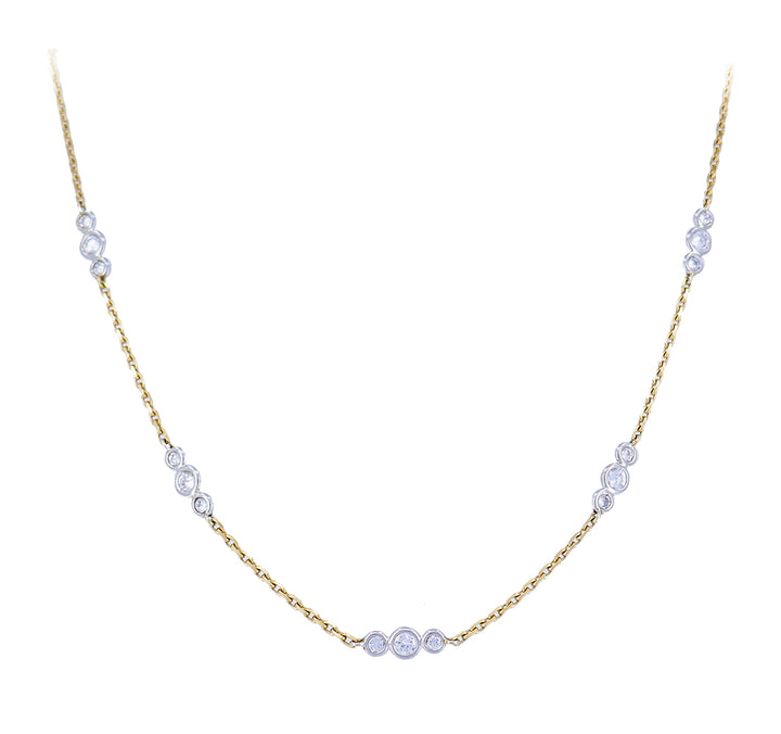 Vintage David Webb Necklace 18k Gold Diamond Chain Estate