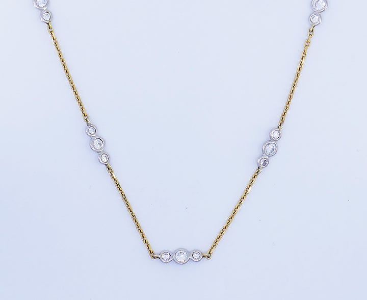 Vintage David Webb Necklace 18k Gold Diamond Chain Estate