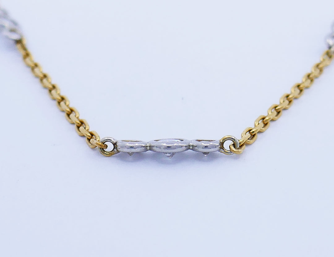 Vintage David Webb Necklace 18k Gold Diamond Chain Estate