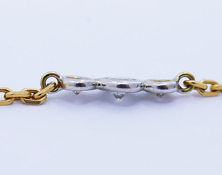 Vintage David Webb Necklace 18k Gold Diamond Chain Estate