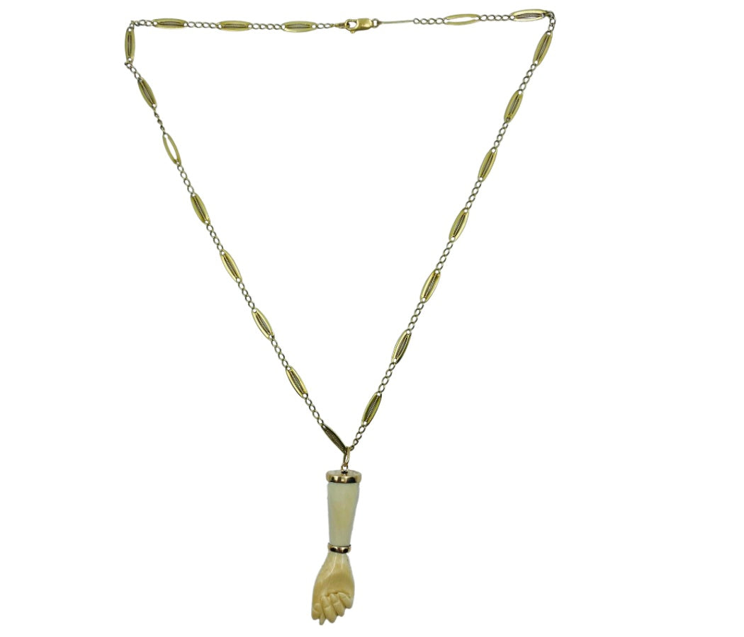 Vintage Figa Pendant Necklace