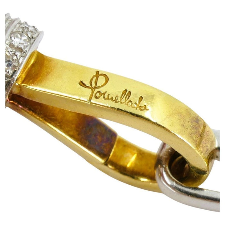 Pomellato Diamond Chain Necklace 18k White Yellow Gold