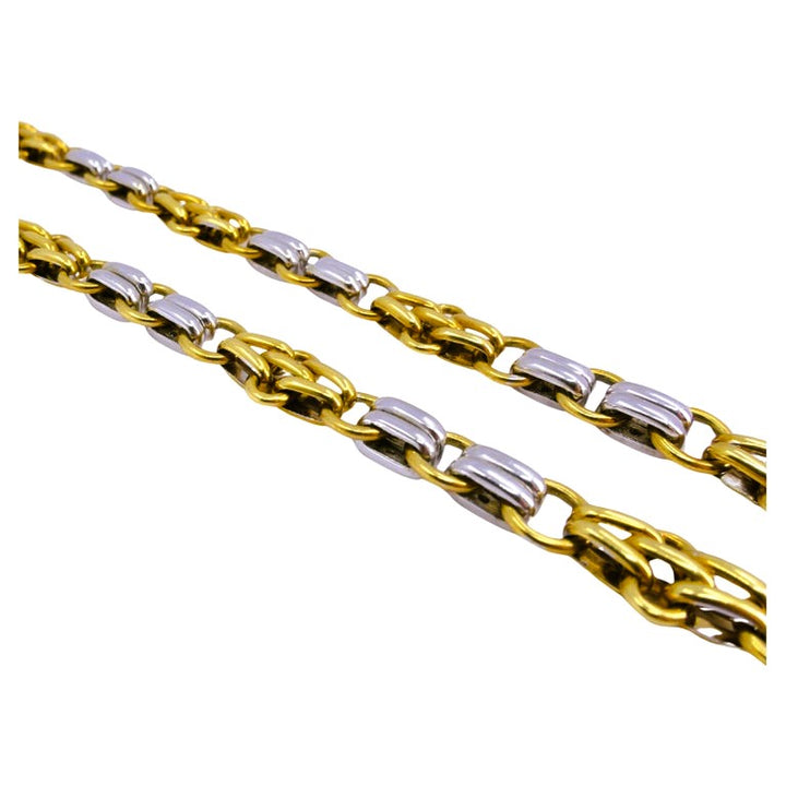 Pomellato Diamond Chain Necklace 18k White Yellow Gold
