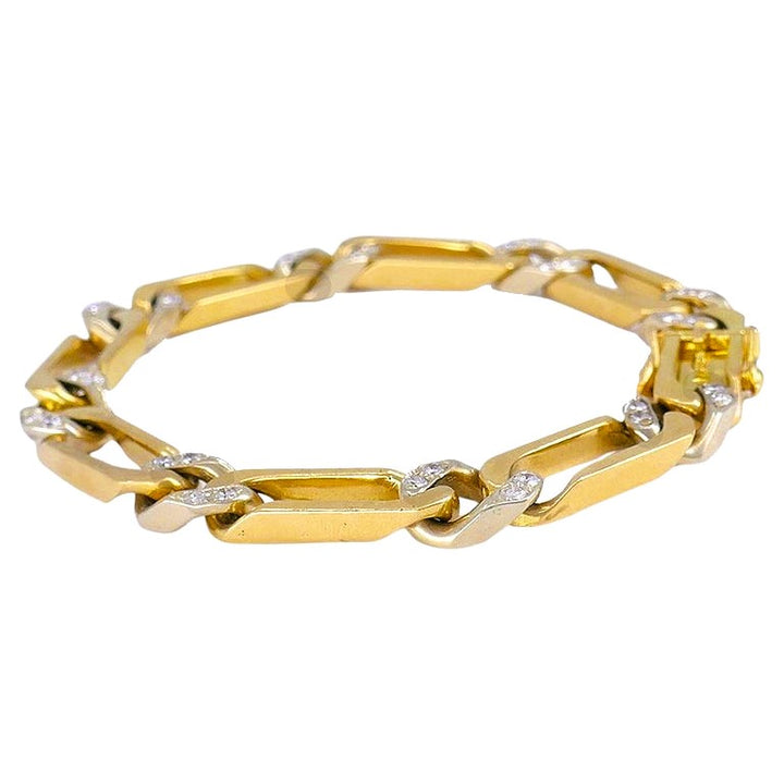 Vintage Van Cleef & Arpels Two-Tone Gold Diamond Bracelet