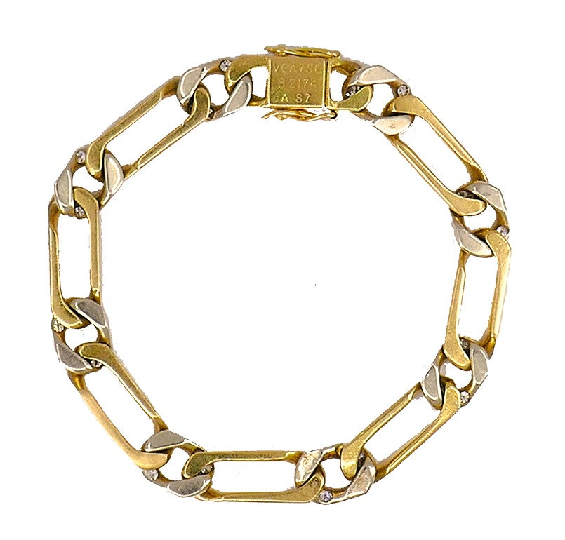Vintage Van Cleef & Arpels Two-Tone Gold Diamond Bracelet