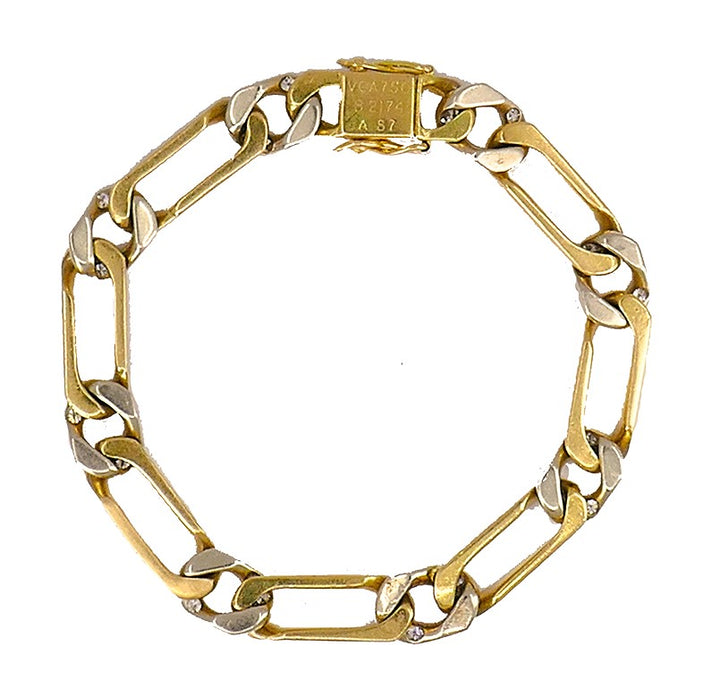 Vintage Van Cleef & Arpels Two-Tone Gold Diamond Bracelet