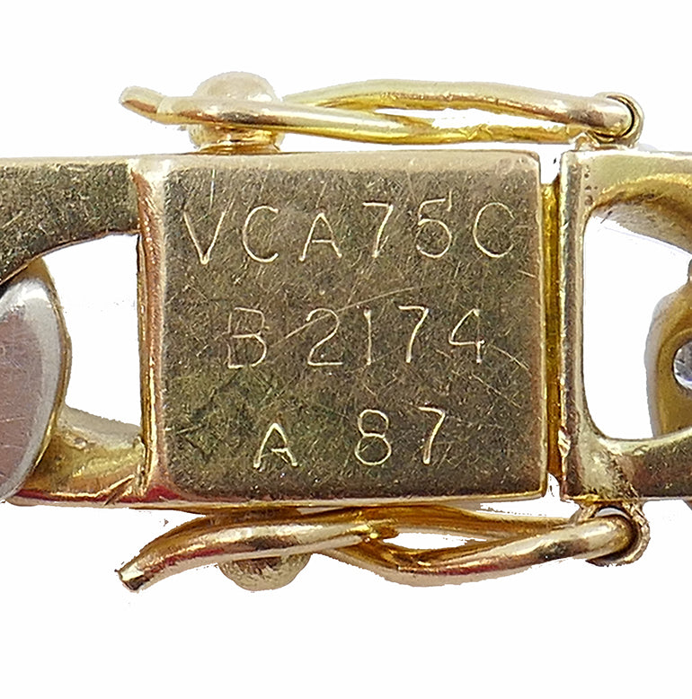 Vintage Van Cleef & Arpels Two-Tone Gold Diamond Bracelet