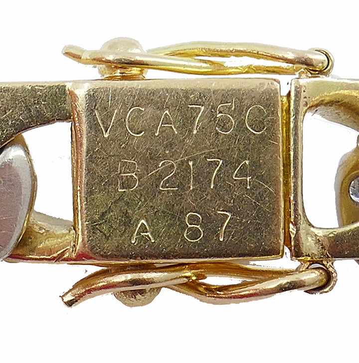 Vintage Van Cleef & Arpels Two-Tone Gold Diamond Bracelet