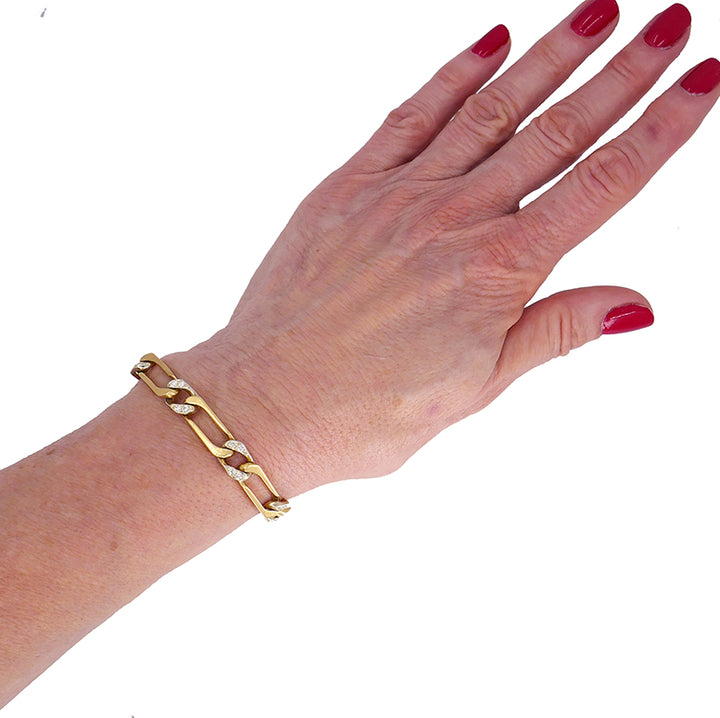 Vintage Van Cleef & Arpels Two-Tone Gold Diamond Bracelet