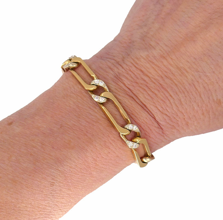 Vintage Van Cleef & Arpels Two-Tone Gold Diamond Bracelet