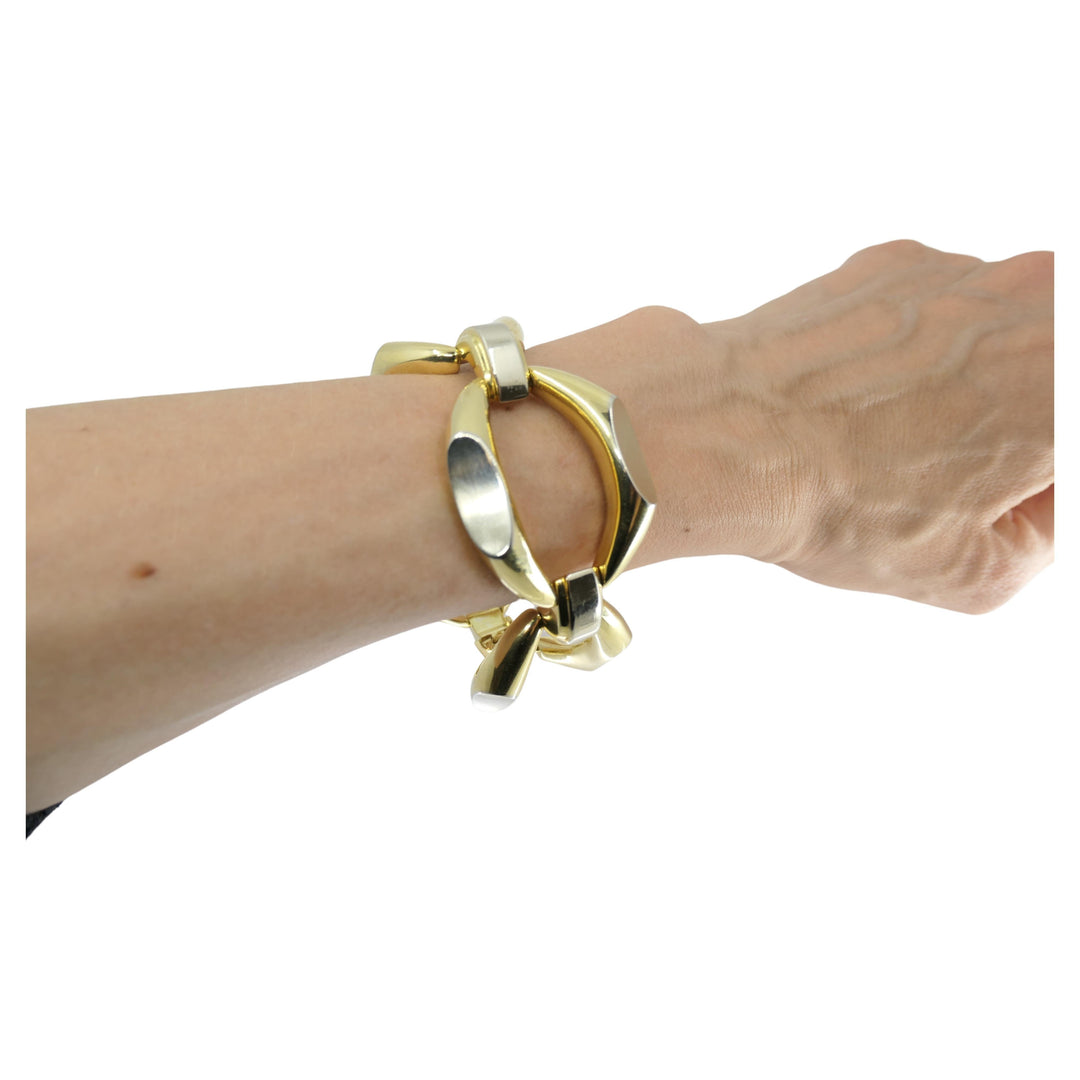 Heavy Link 18k Gold Bracelet