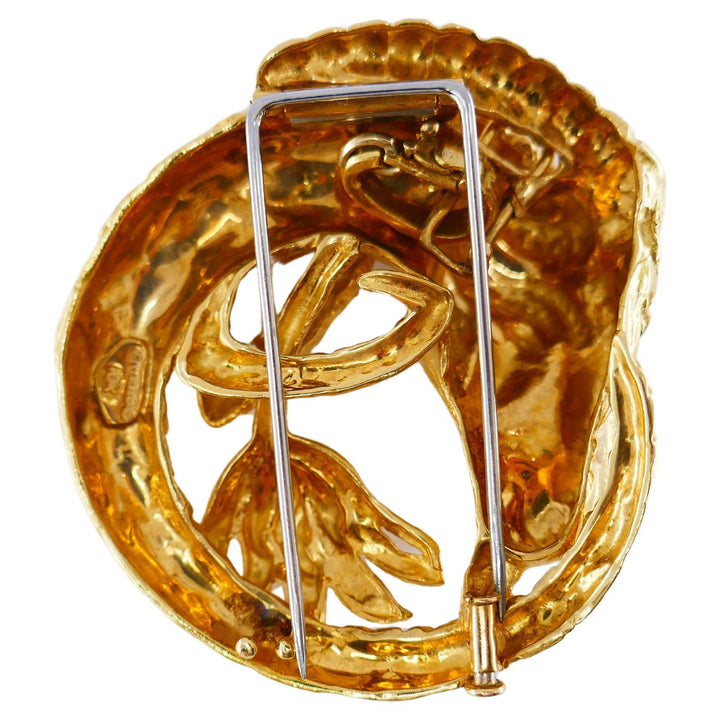 David Webb Capricorn 18k Gold Brooch