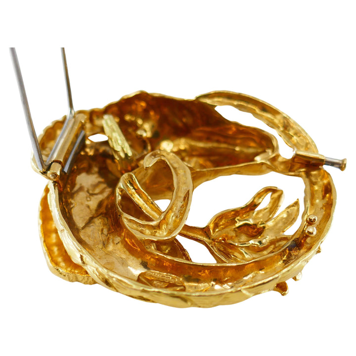 David Webb Capricorn 18k Gold Brooch