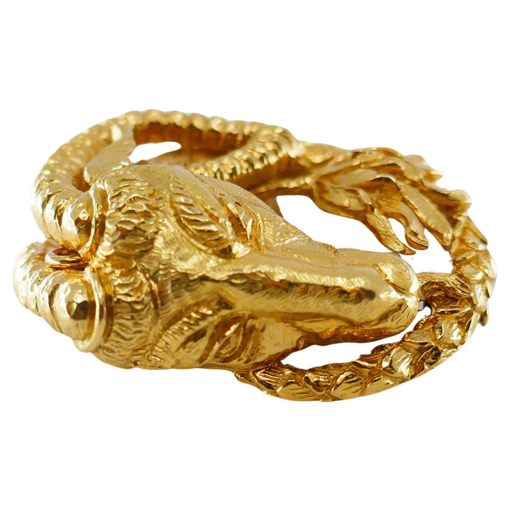 David Webb Capricorn 18k Gold Brooch