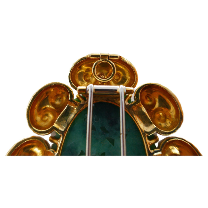 David Webb Jade Gold Pendant