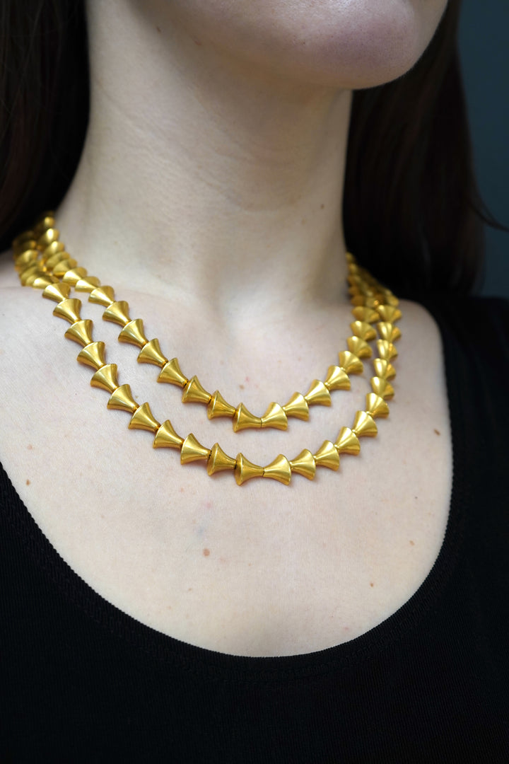 Zolotas Greek Double-strand Necklace 18k Gold