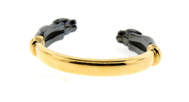 Cartier Panthere Collection 18k Yellow Gold & Hematite Bangle Circa 1900s