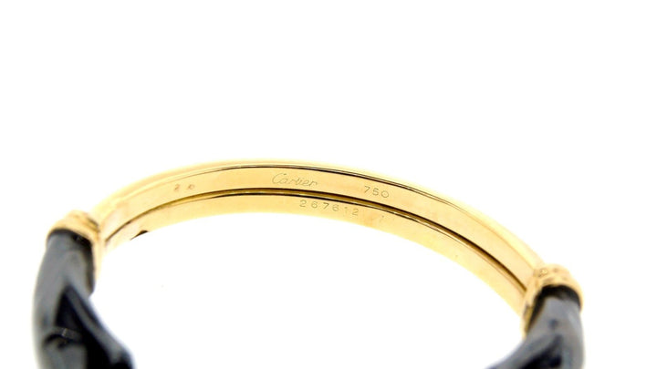 Cartier Panthere Collection 18k Yellow Gold & Hematite Bangle Circa 1900s