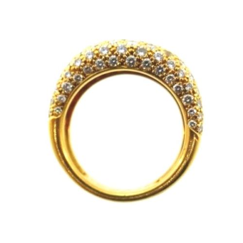 Cartier France 18k Yellow Gold & Diamond Bombe Ring