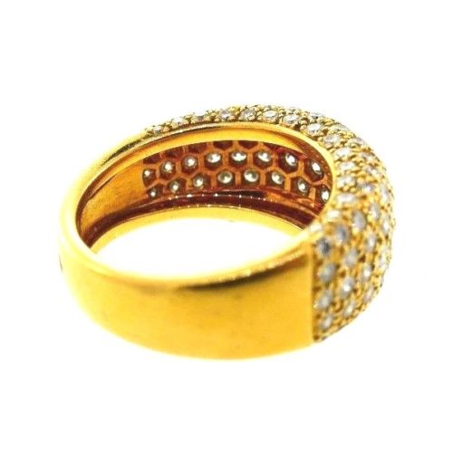 Cartier France 18k Yellow Gold & Diamond Bombe Ring